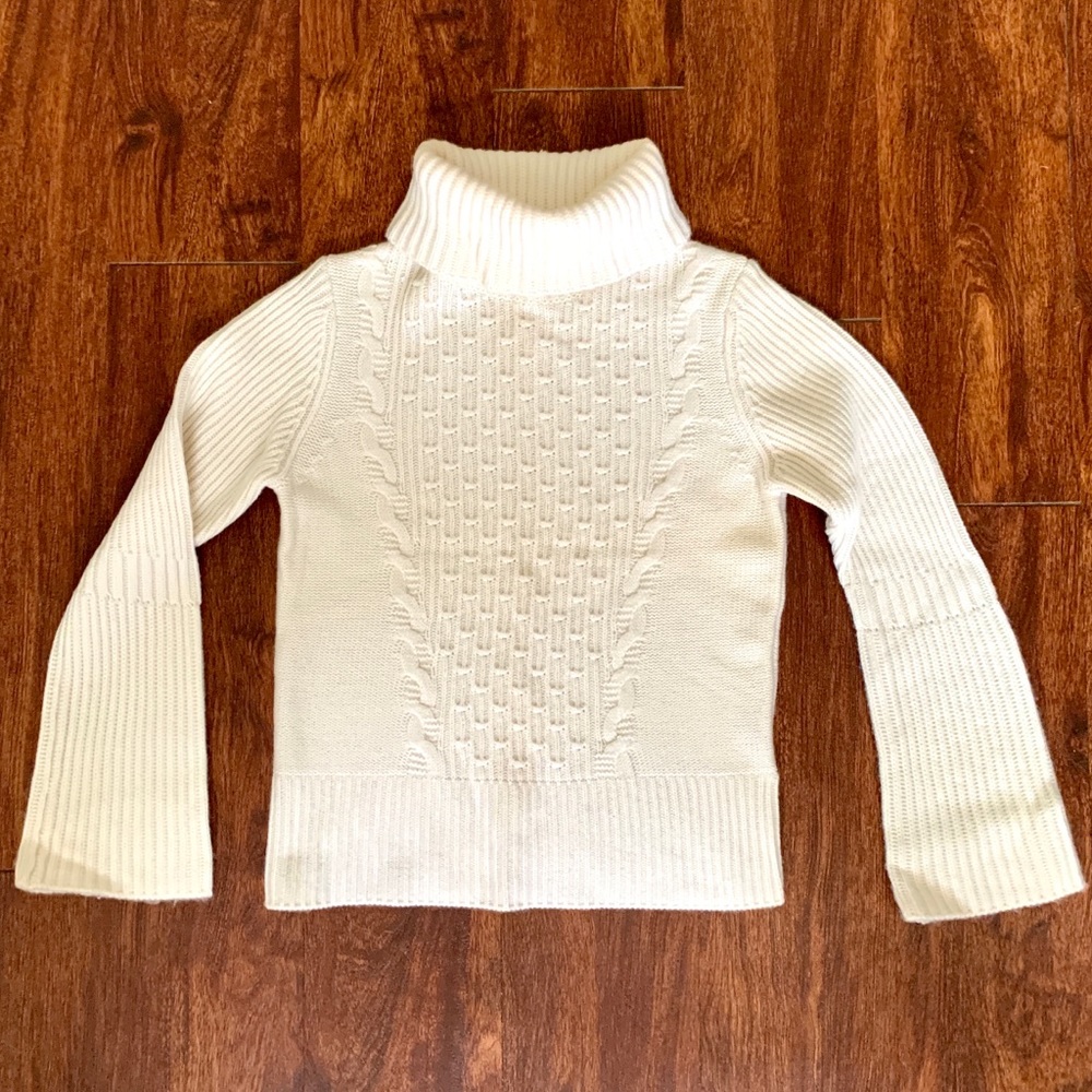 New! KINROSS Cashmere Turtleneck Bell Sleeve Cowl